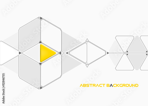 Abstract background with triangles and lines, creative business cards