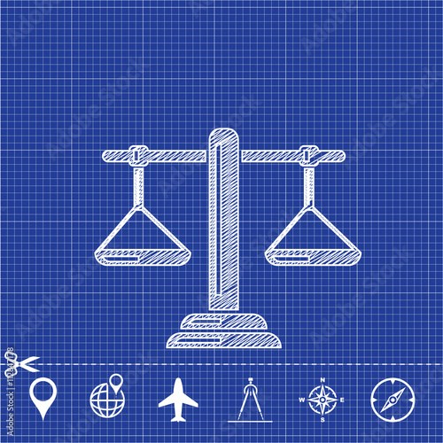 retro weight icon