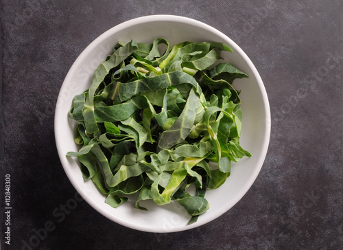 Sliced green veg