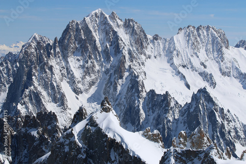 Foto Aiguille Verte (Chamonix Needles) and Les Droites in Mont Blanc Massif