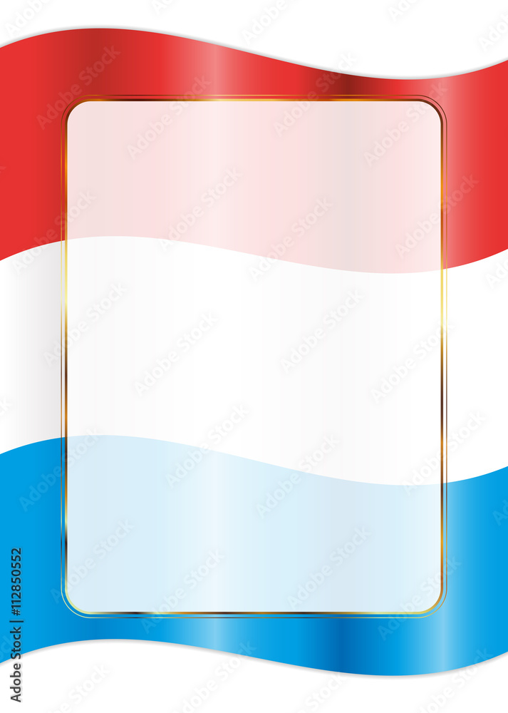 Naklejka premium Frame with the colors of the flag of Luxembourg
