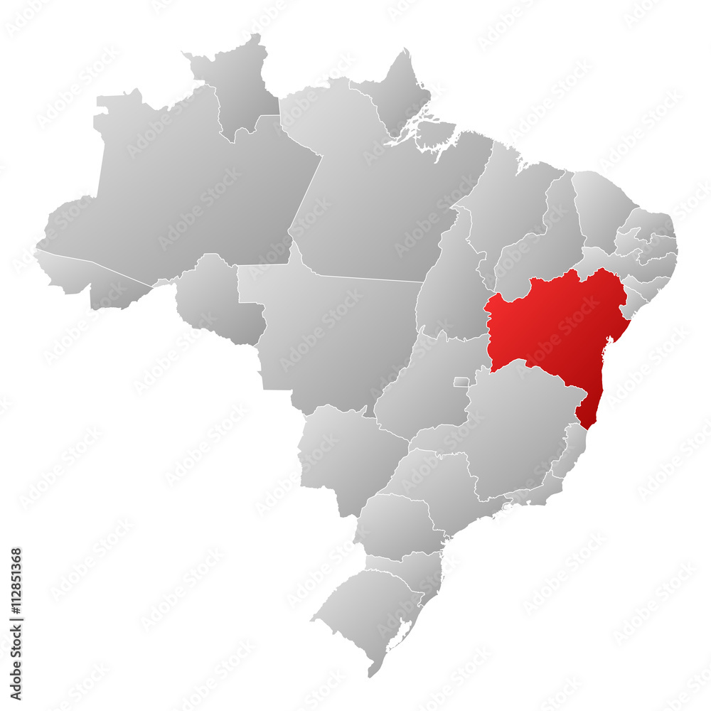 Map - Brazil, Bahia