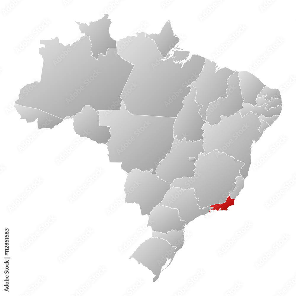 Fototapeta premium Map - Brazil, Rio de Janeiro