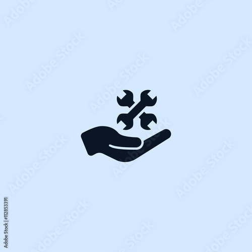 hand and wrench icon