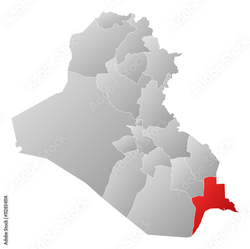 Map - Iraq, Basra photo