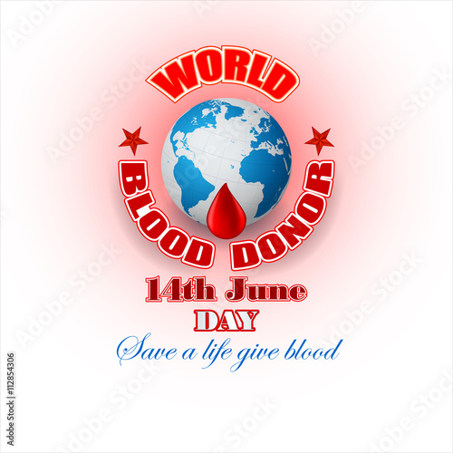 Background for World blood donor day, event, June 14th; Vector illustration