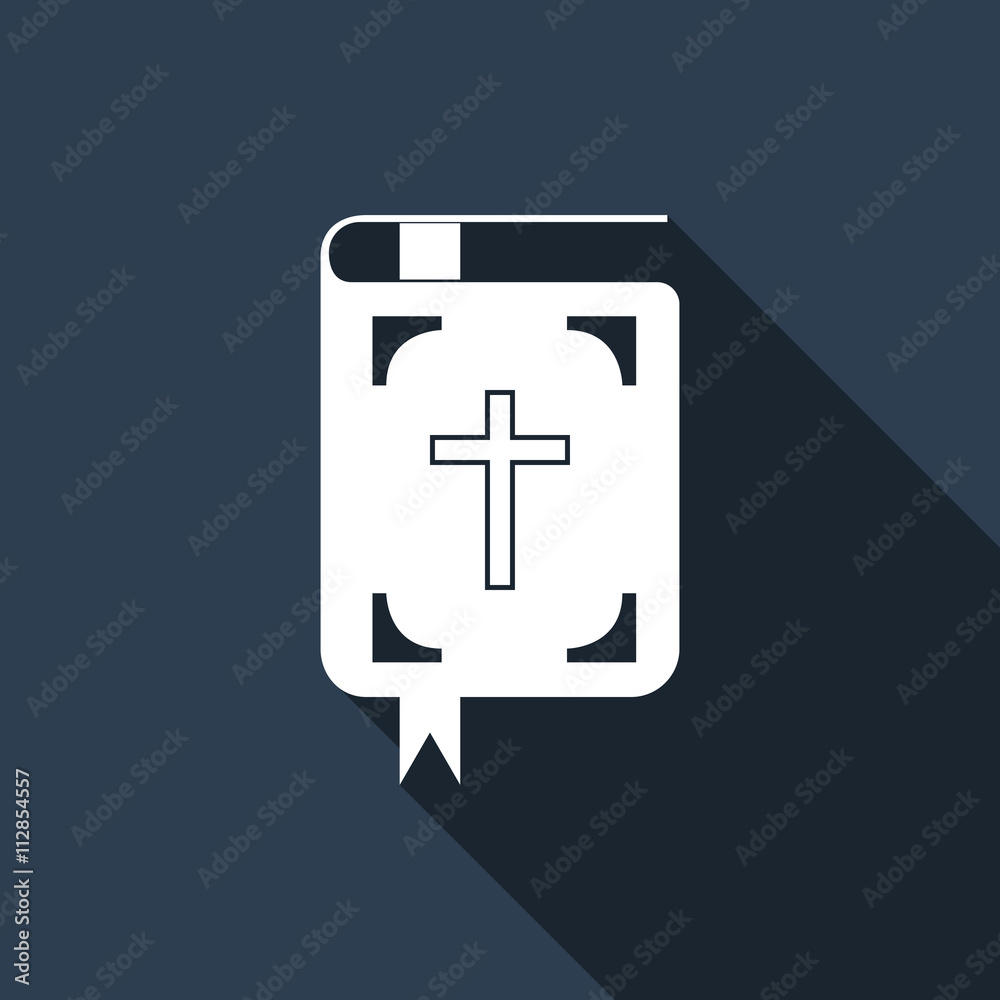 Obraz premium Bible icon with long shadow.