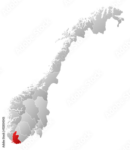 Map - Norway, Vest-Agder