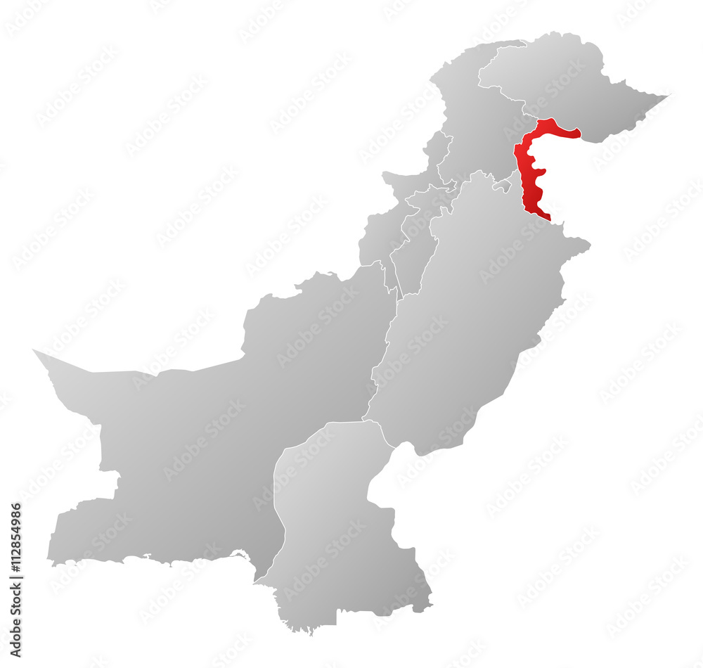 Map - Pakistan, Jammu and Kashmir