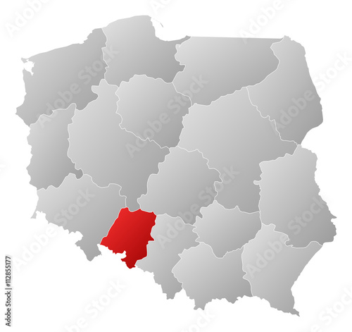 Map - Poland  Opolskie
