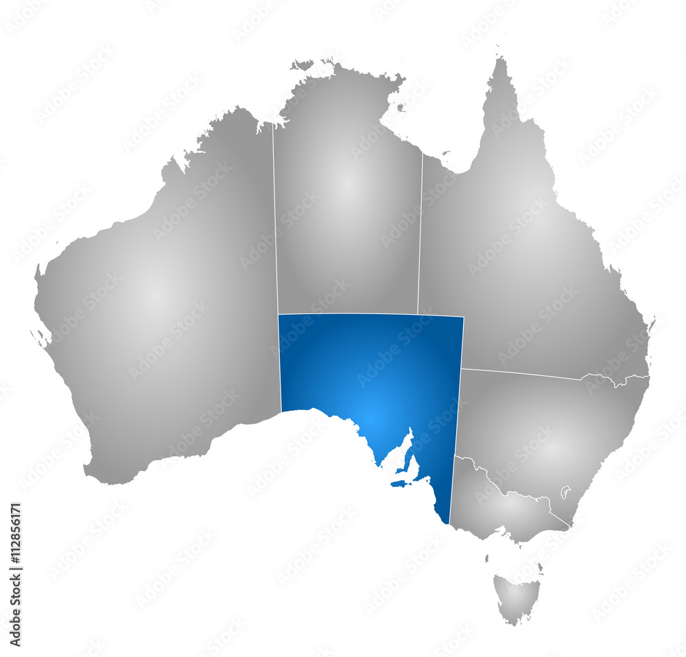 Fototapeta premium Map - Australia, South Australia