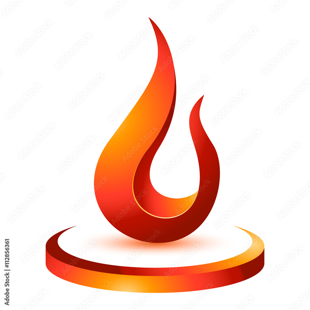 Feuer, Flamme auf einem Podest Feuer, Flamme auf einem Podest