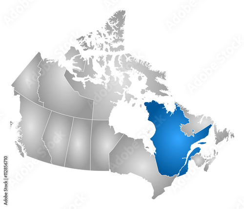 Map - Canada, Quebec