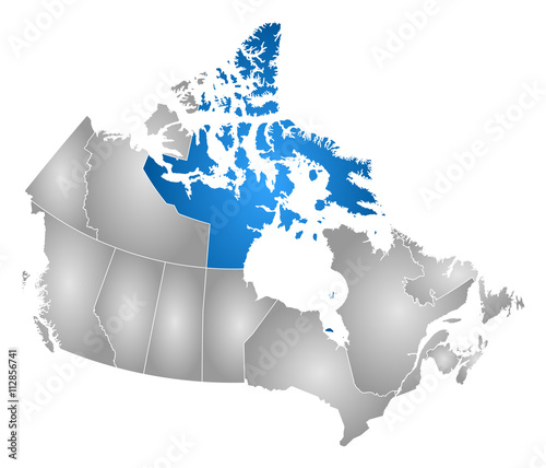 Map - Canada, Nunavut