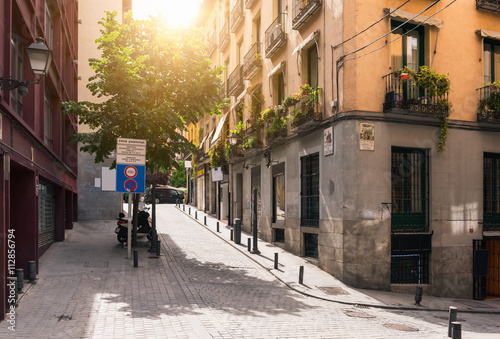 Old street in Madrid. Spain