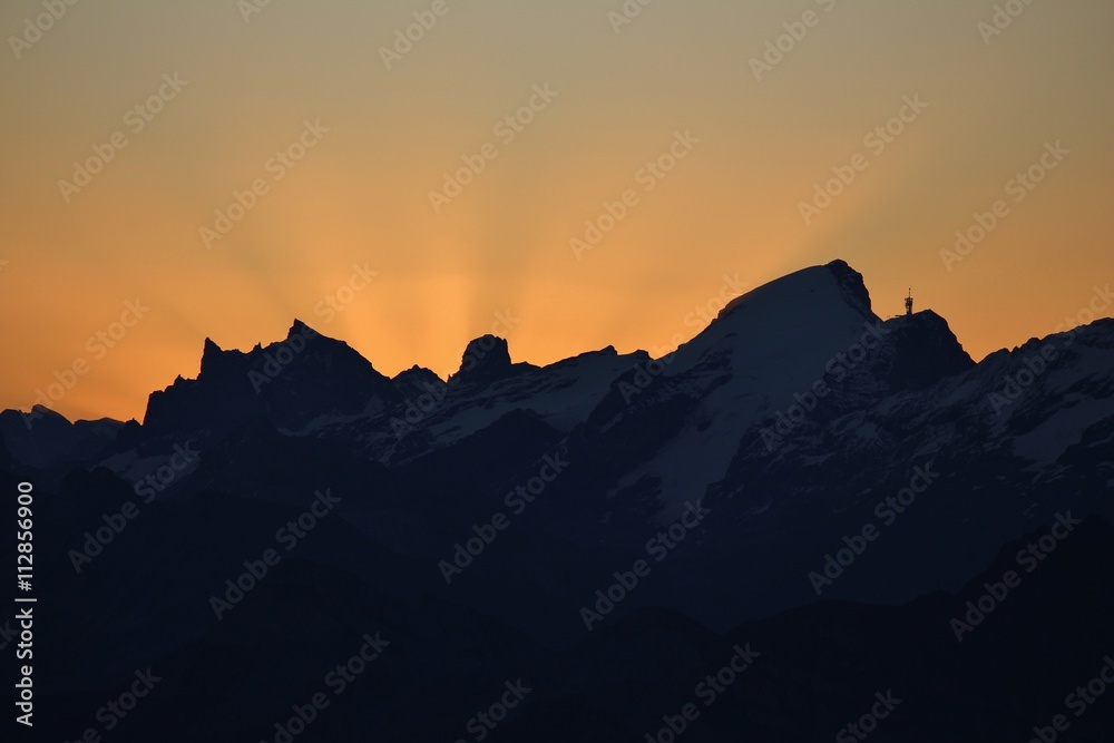 Sunrise over  Mt Titlis