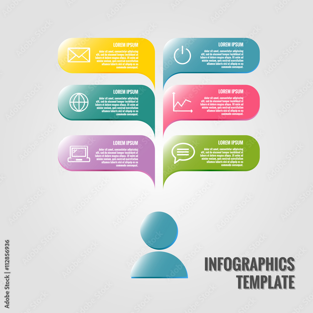 Naklejka premium Vector infographic design template