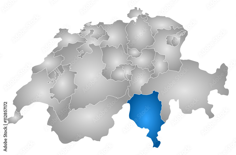 Map - Swizerland, Ticino