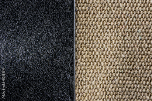 Wallpaper Mural Black leather and Brown canvas texture background. Torontodigital.ca