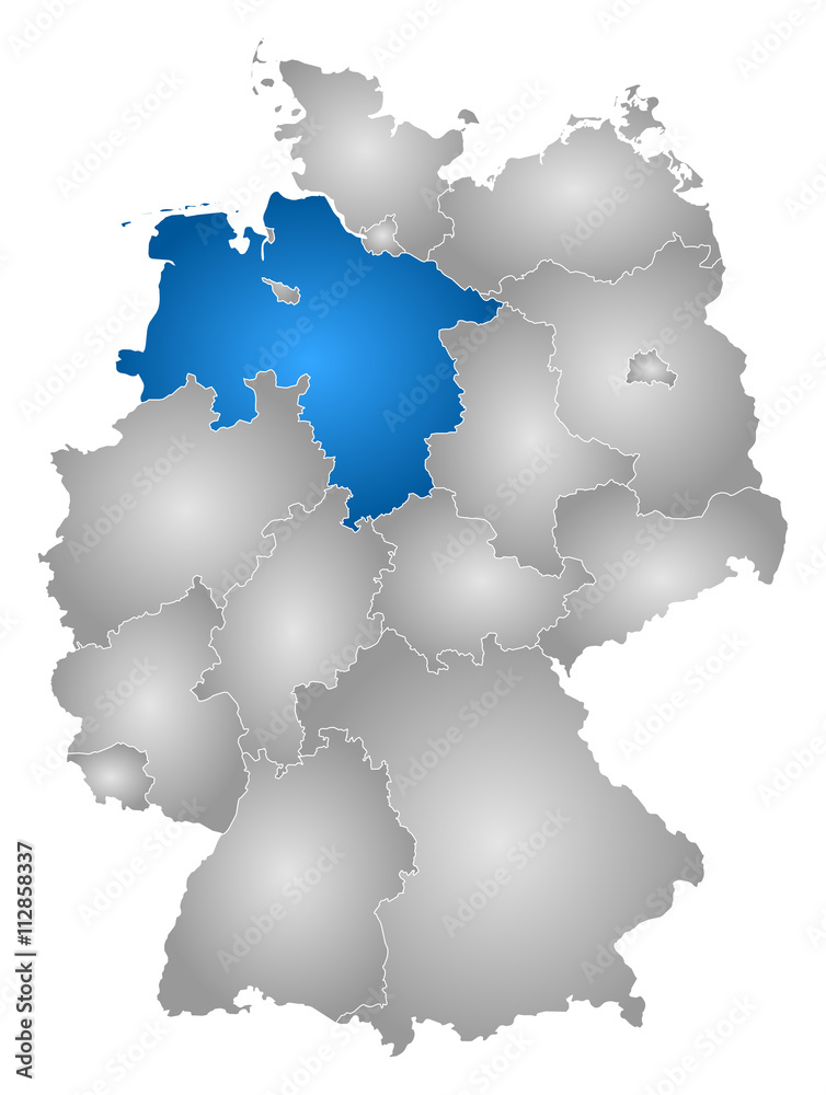 Map - Germany, Lower Saxony