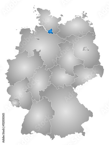 Map - Germany  Hamburg