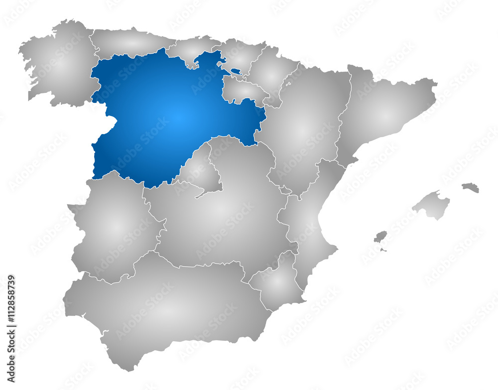 Map - Spain, Castile and León