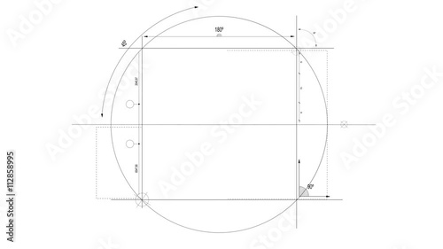 technical drawing animation. 