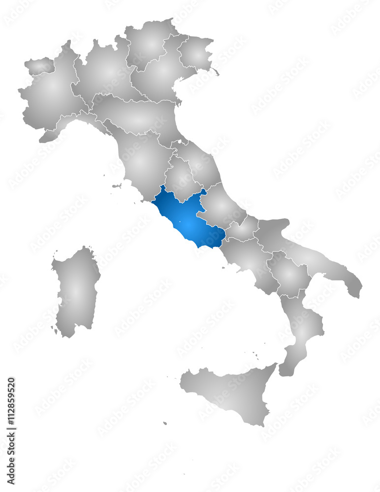 Fototapeta premium Map - Italy, Lazio