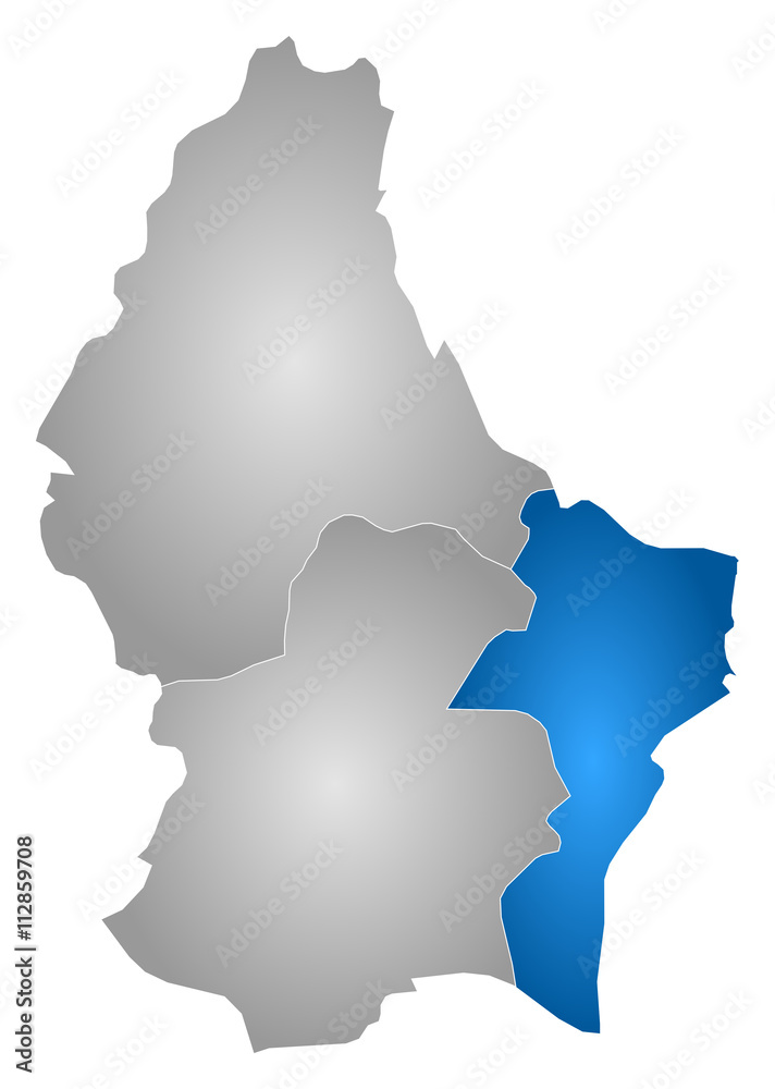 Map - Luxembourg, Grevenmacher