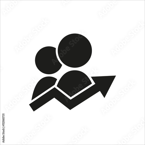Business Career Icon in simple black design