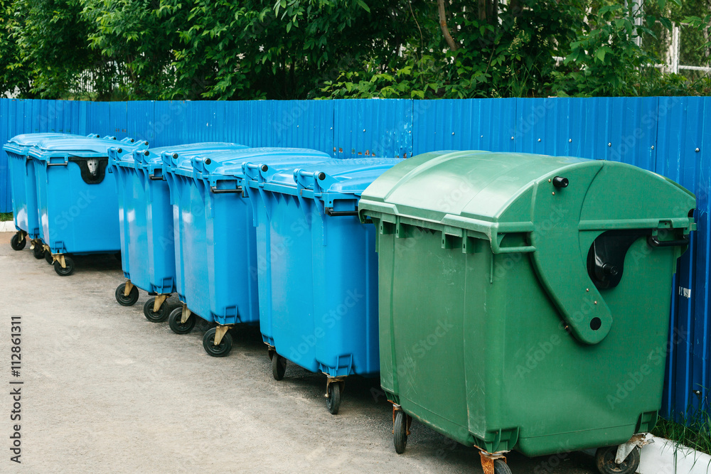 Garbage containers. Ecological concept. Garbage containers. Ecological concept.