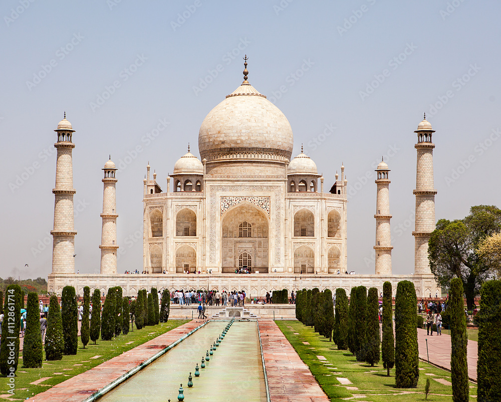 Taj Mahal on a bright day