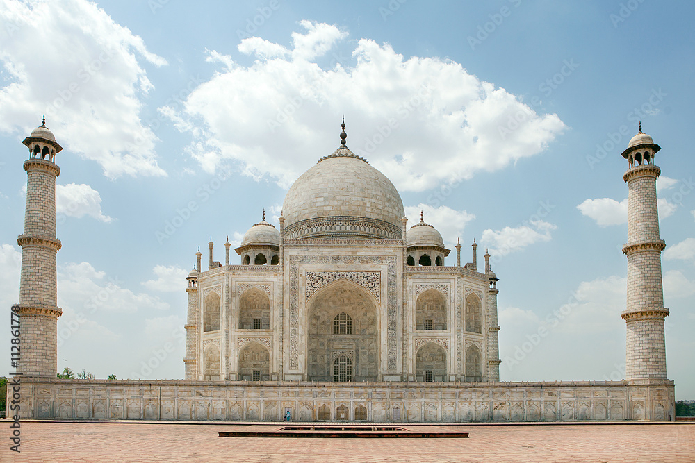 Taj Mahal on a bright day