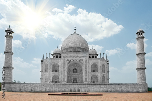 Taj Mahal on a bright day