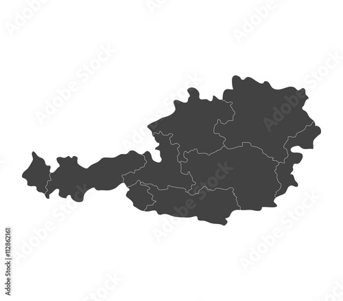austria map with regions