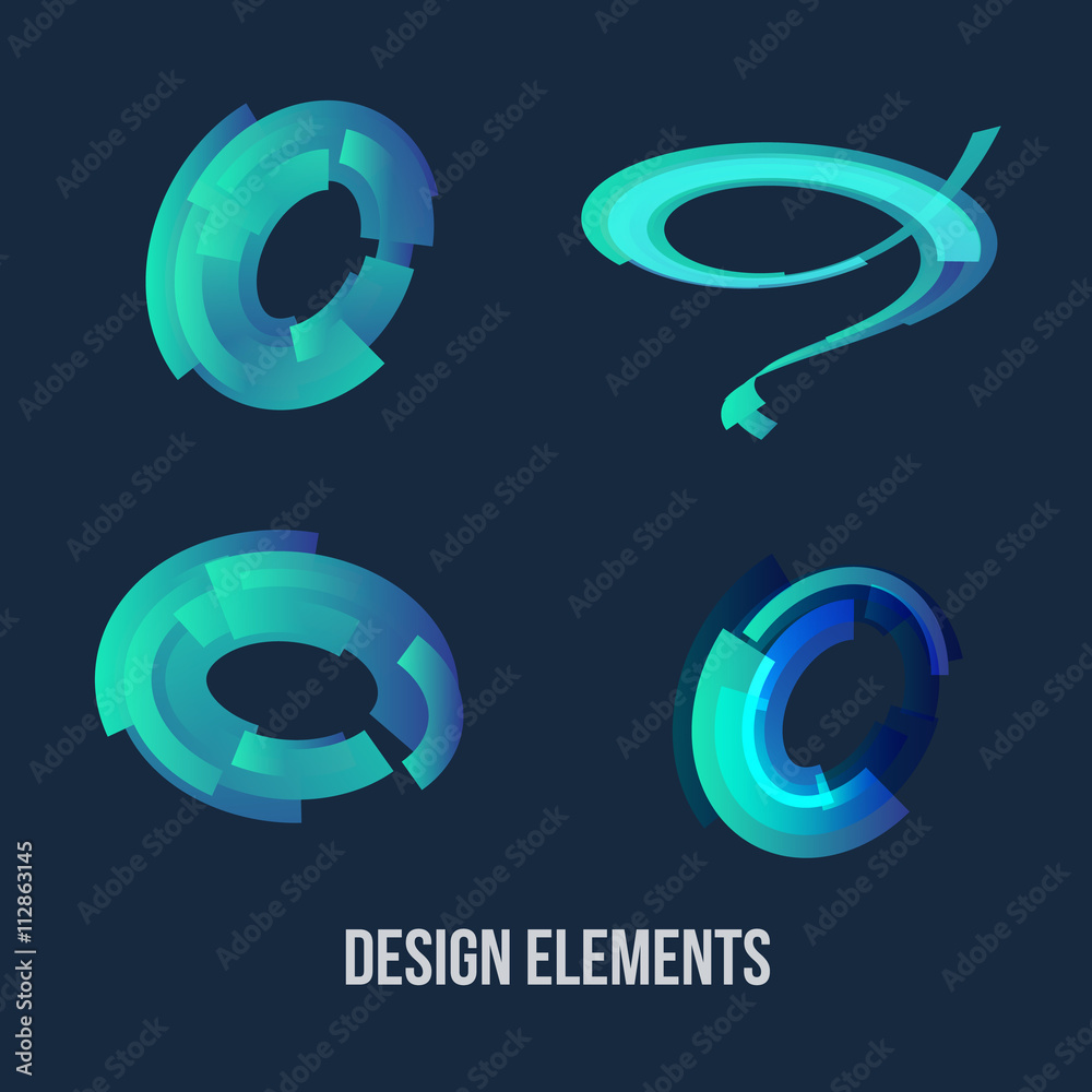 Circle design element set. Business Blue Circle icon. Corporate,Technology logo design template. Circle design element set. Business Blue Circle icon. Corporate,Technology logo design template.