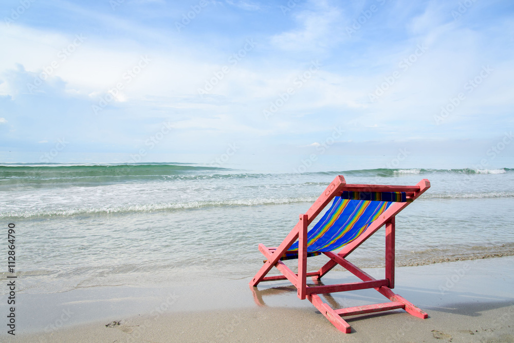 Pink beach chair