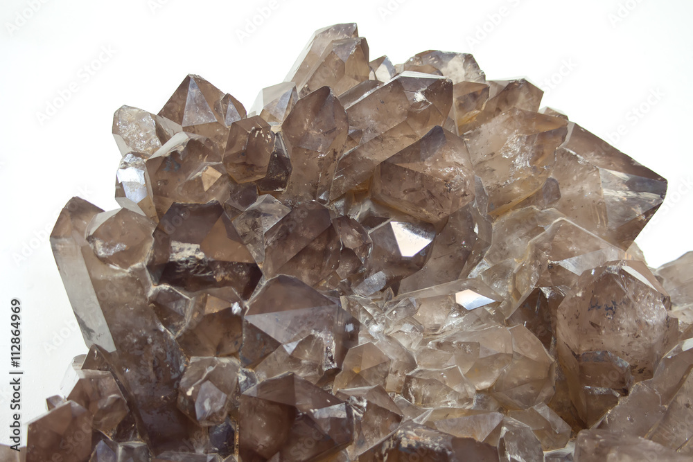 Smokey quartz crystals