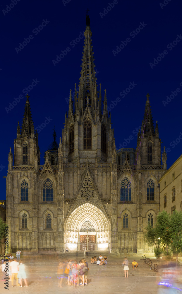 Catedral de Barcelona in night