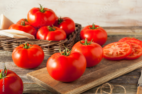 Raw Organic Red Beefsteak Tomatoes