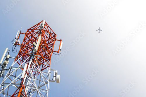 Wallpaper Mural antenna tower and airplane Torontodigital.ca