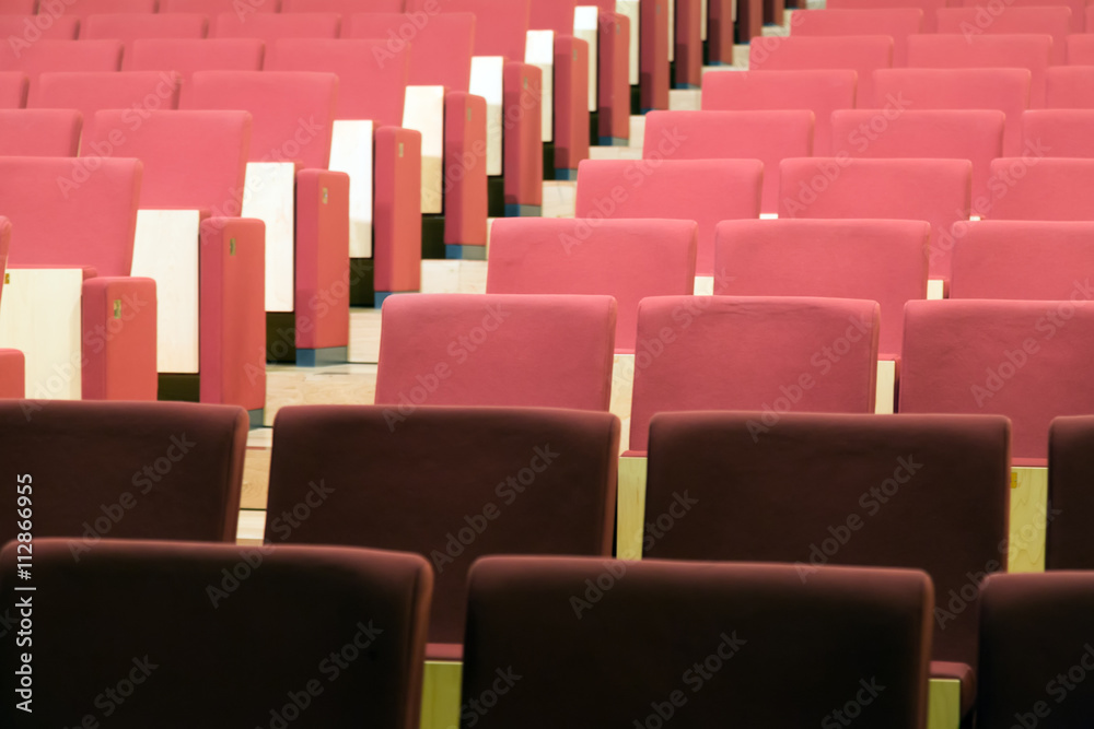 Obraz premium Rows of chairs in audience hall