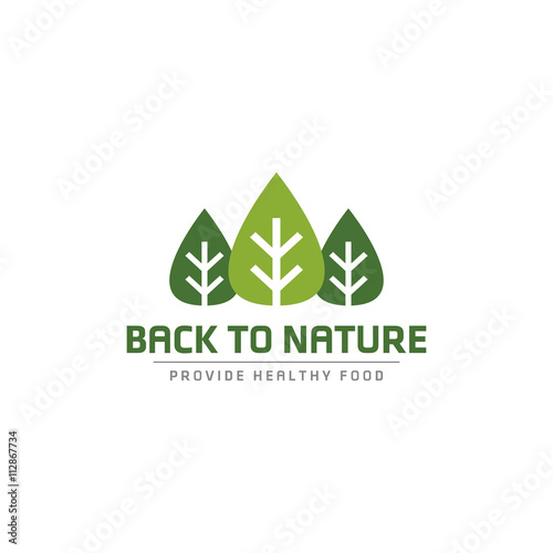 Natural Forest logo template. Gardening and Landscaping Concept