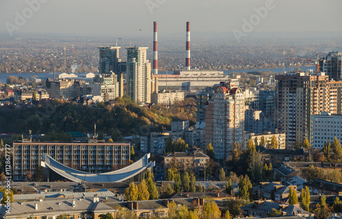 Kiev city day panorama