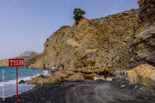 Fototapeta Naklejka Na Ścianę i Meble -  Therma - a popular beach and hot springs on Kos island, Dodecanese, Greece.
