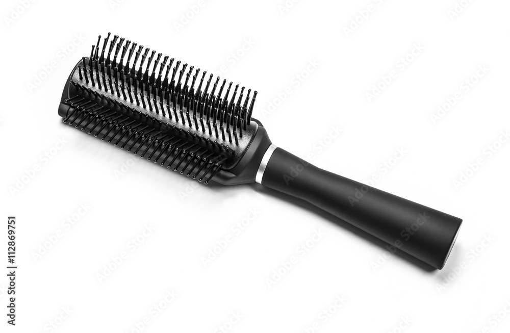 Hair brush with a black handl