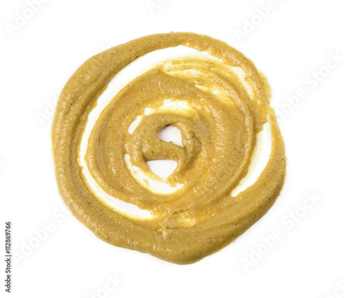Mustard isolated on white