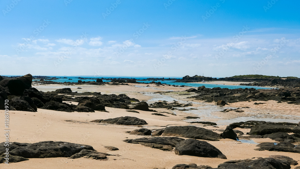 Low tide landscape of Iles de Chausey Low tide landscape of Iles de Chausey