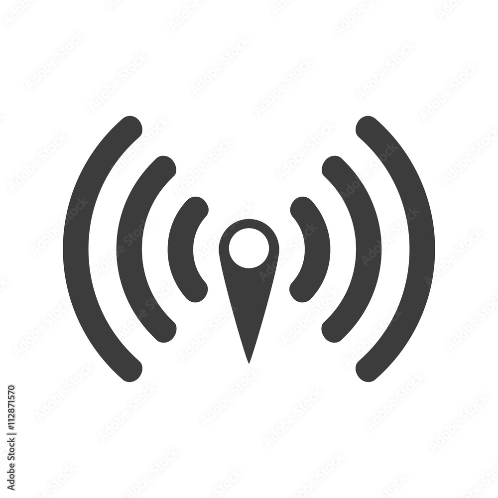 WIFI icon with shadow isolated on a white background, vector illustration for web design WIFI icon with shadow isolated on a white background, vector illustration for web design