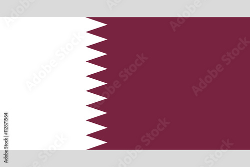 Qatar flag official right proportions, vector illustration